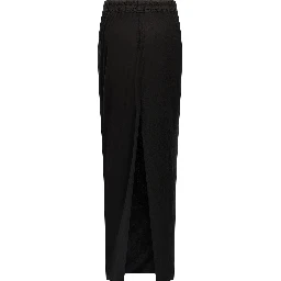 Black Cotton Mini Skirt