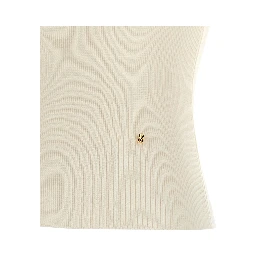 White Virgin Wool Sleeveles T-Shirt
