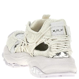 White Calfskin Athletic Sneakers