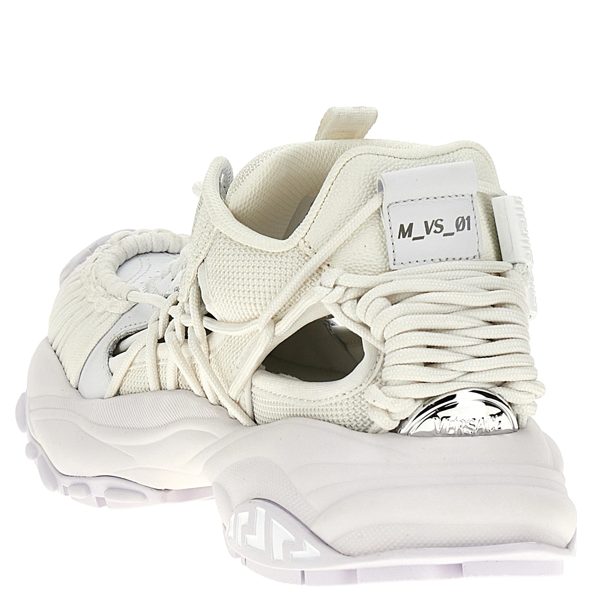 White Calfskin Athletic Sneakers