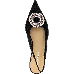 Black Polyamide Ballet Flats