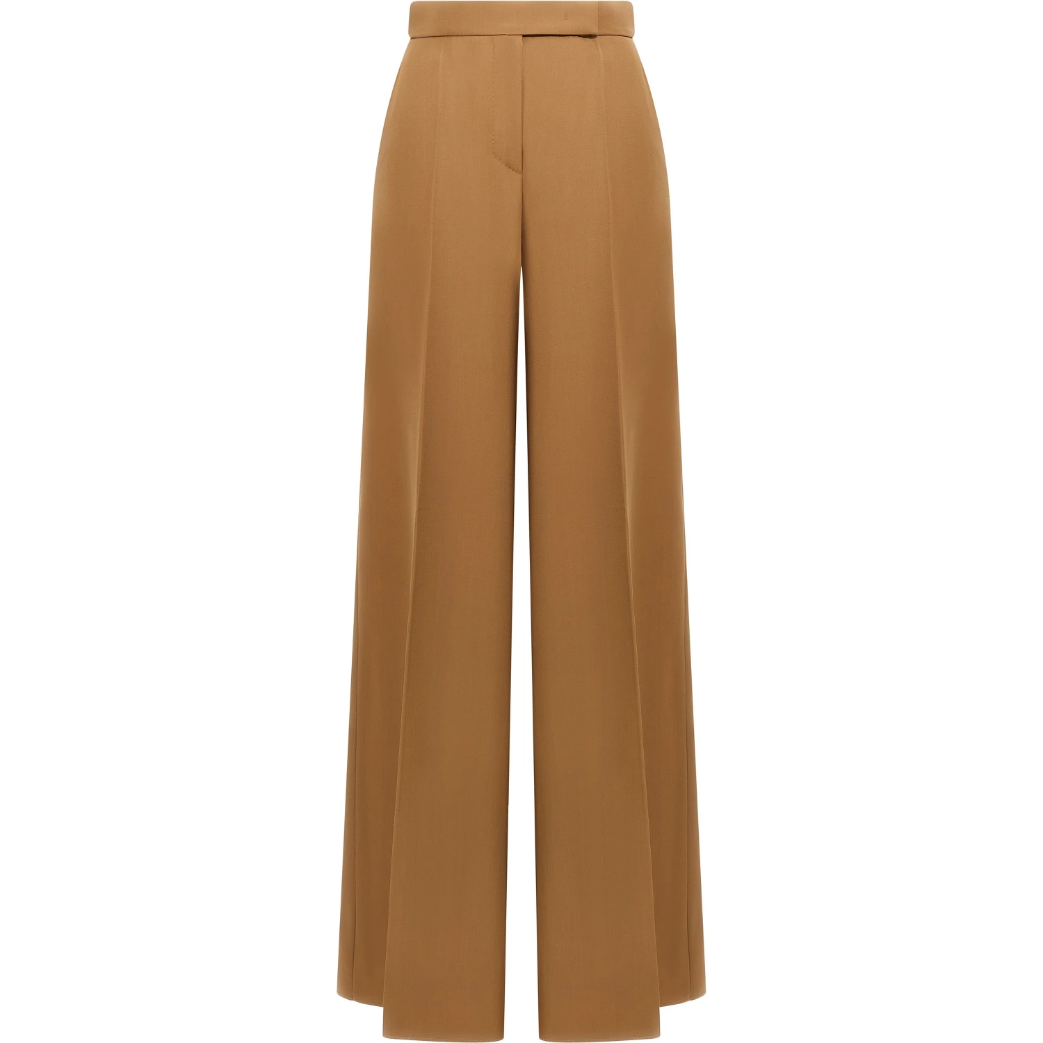 Brown Virgin Wool Casual Pants