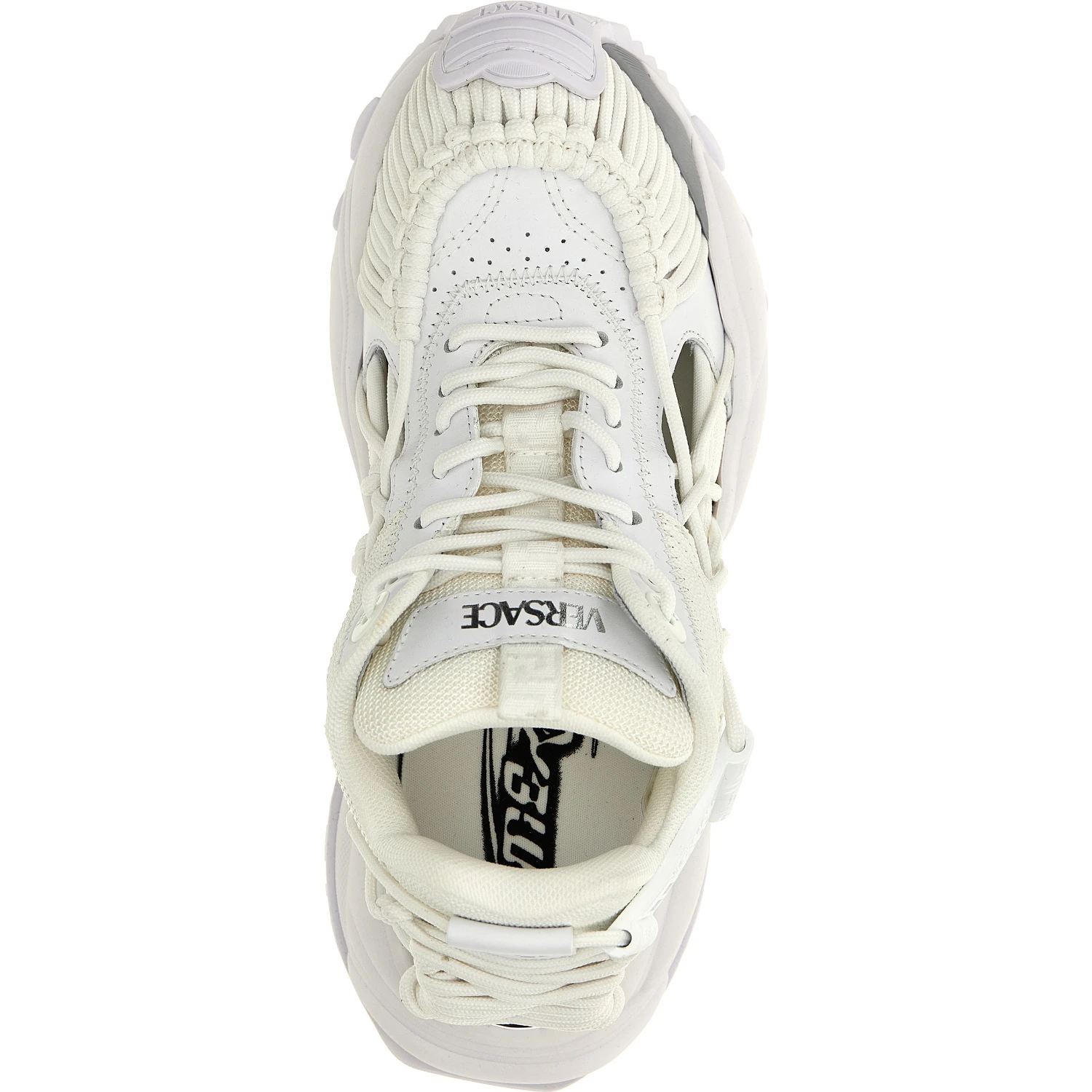 White Calfskin Athletic Sneakers