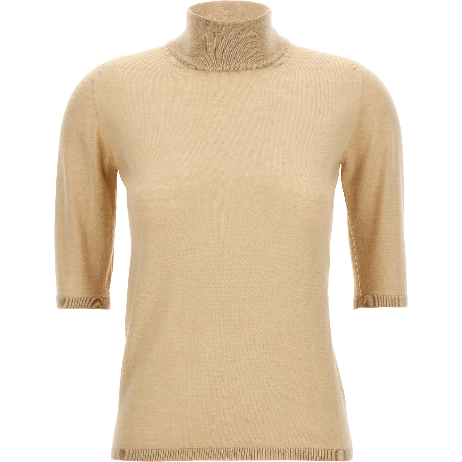 Beige Virgin Wool Cardigan
