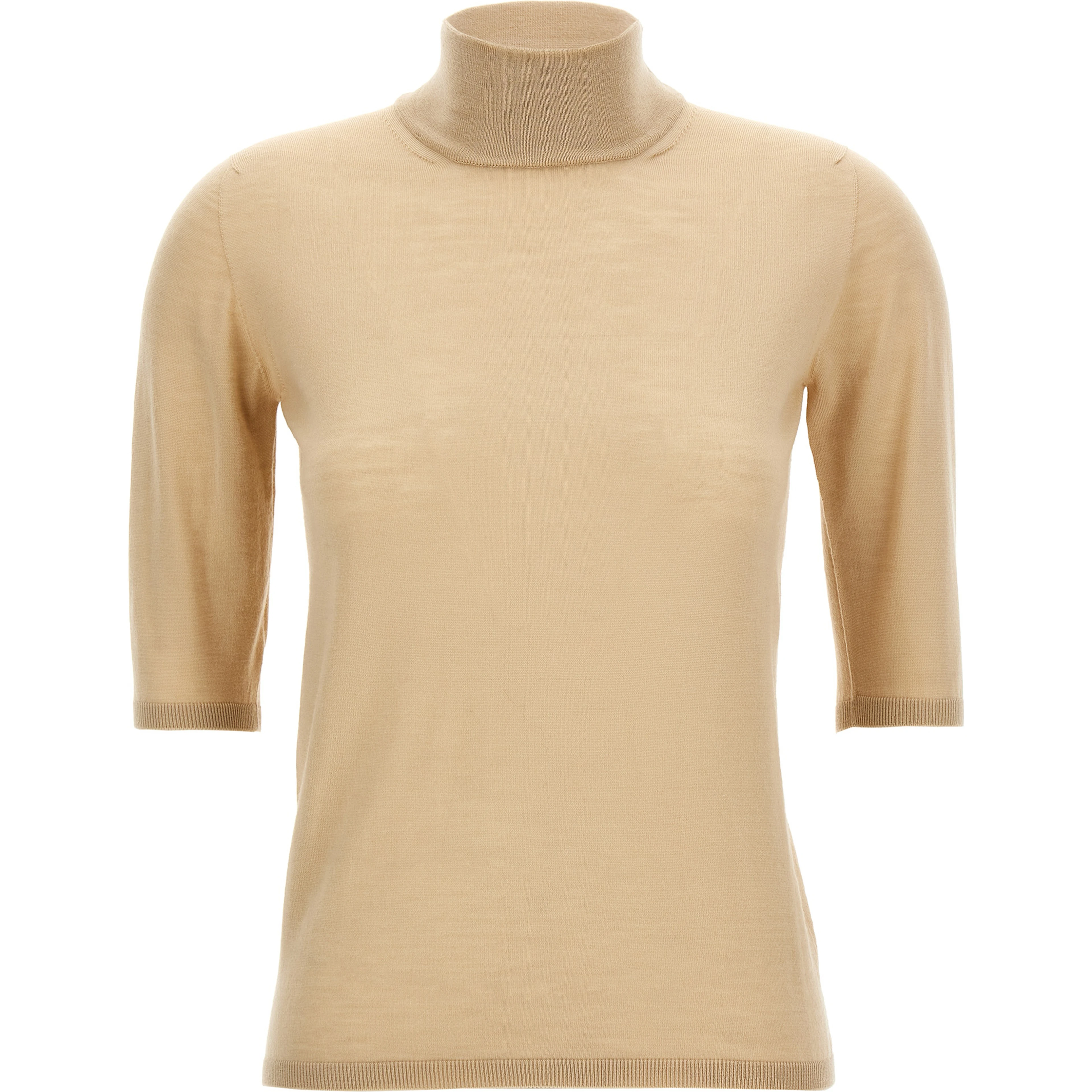 Beige Virgin Wool Cardigan