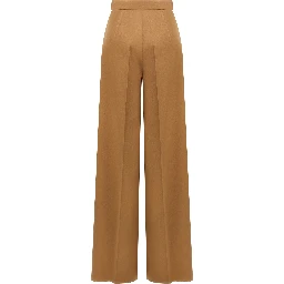 Brown Virgin Wool Casual Pants