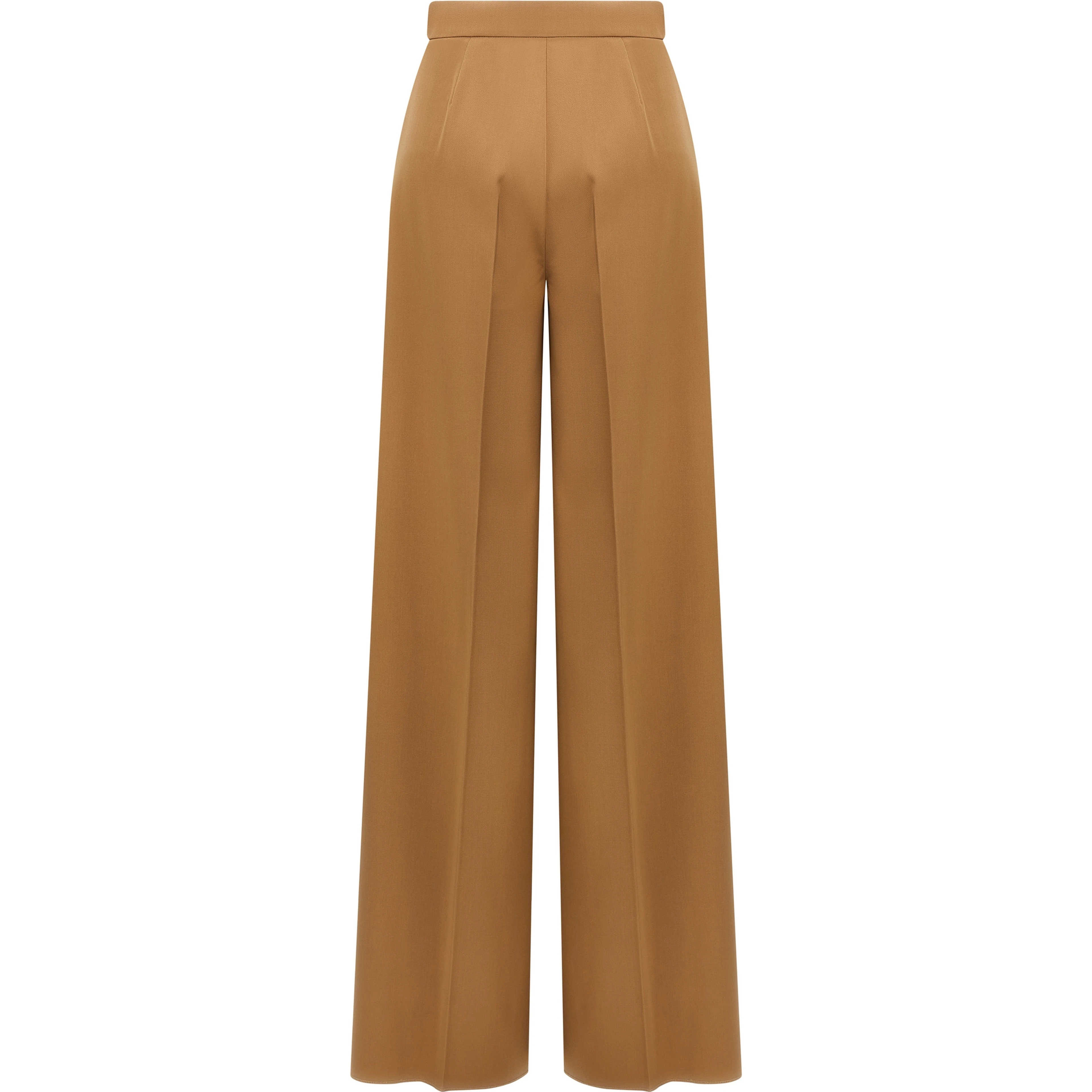 Brown Virgin Wool Casual Pants