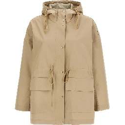 Beige Cotton Parka