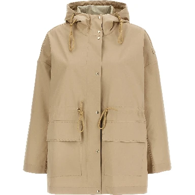Beige Cotton Parka