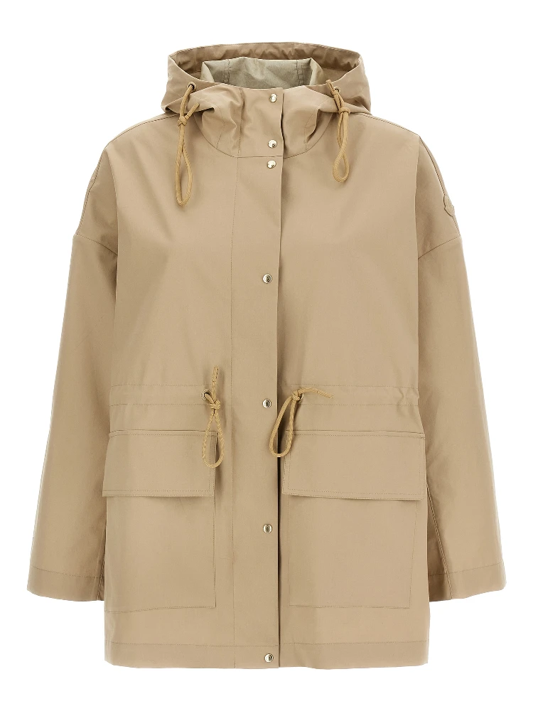 Beige Cotton Parka