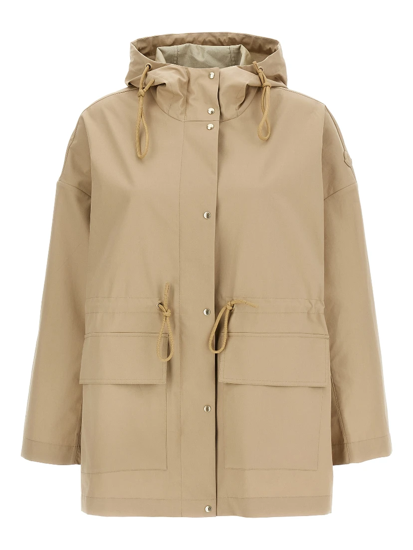 Beige Cotton Parka