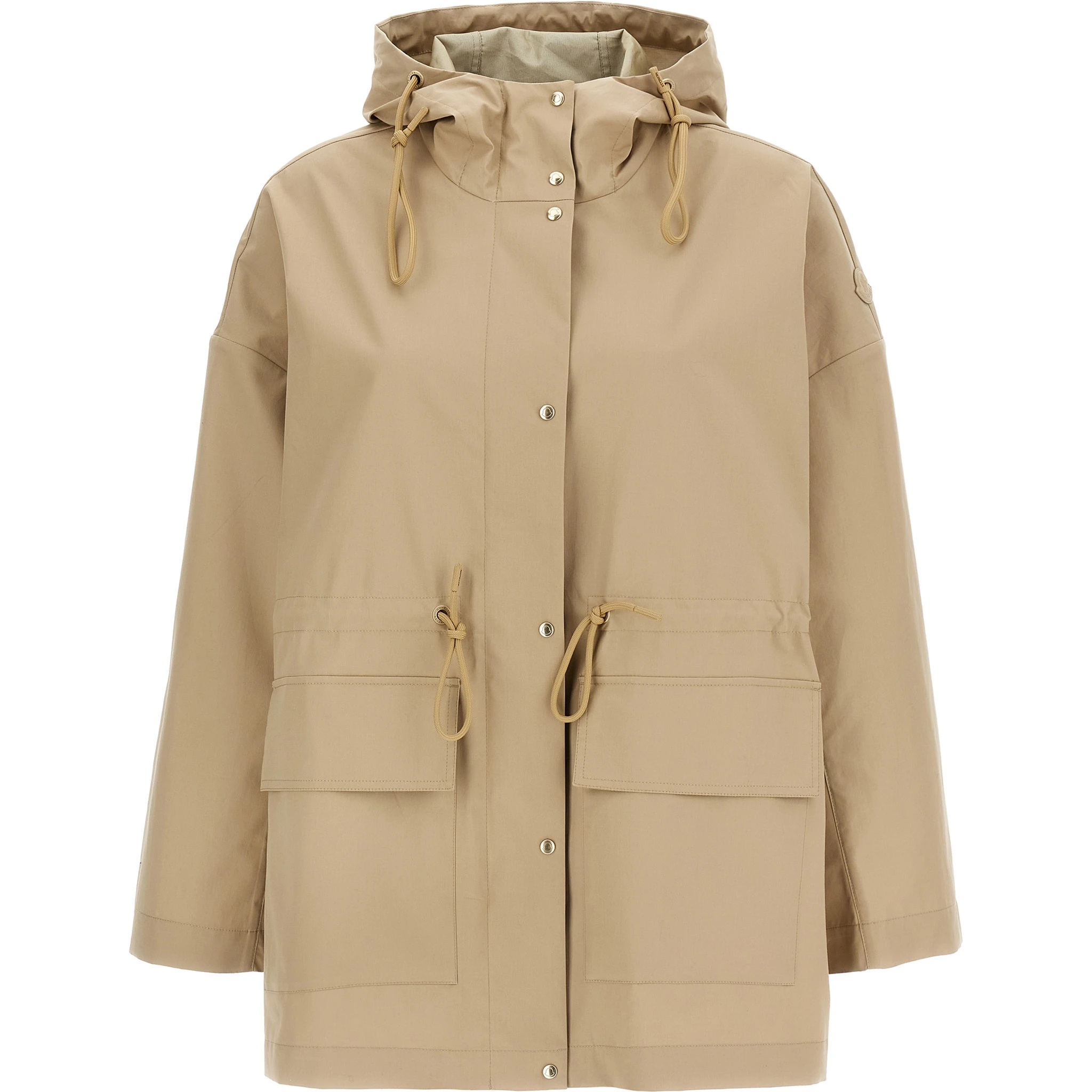 Beige Cotton Parka