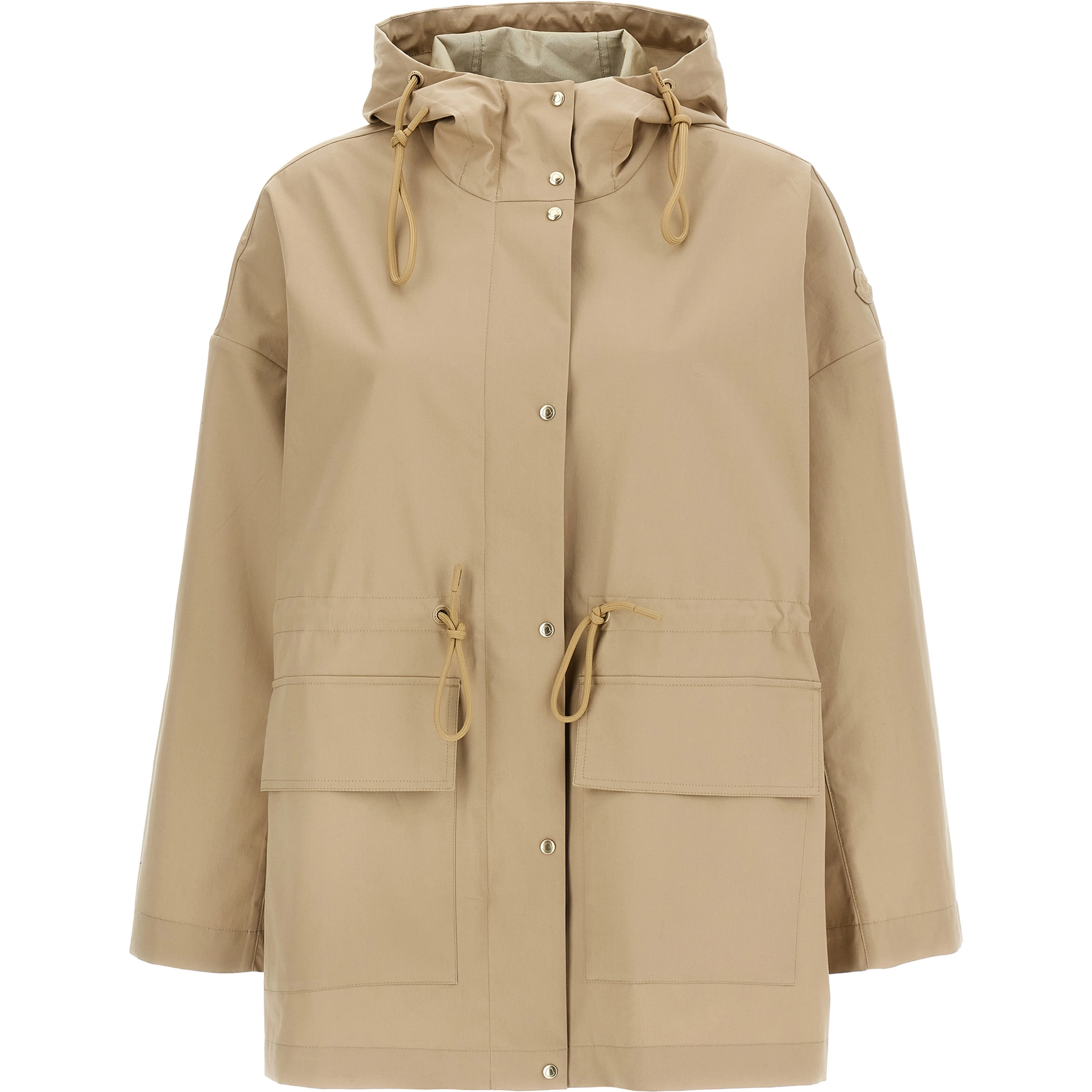 Beige Cotton Parka