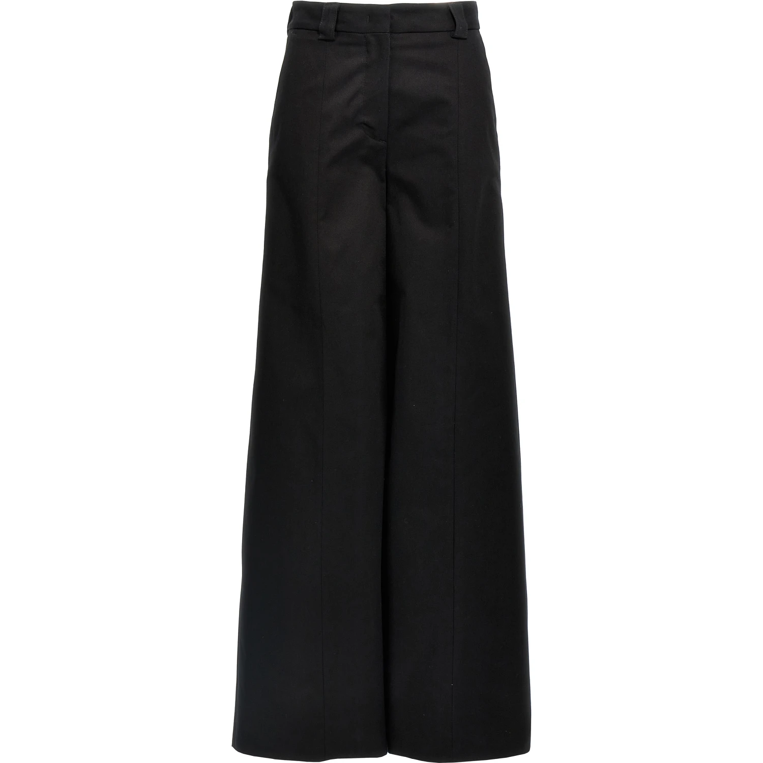 Black Cotton Casual Pants