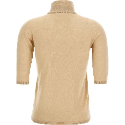 Beige Virgin Wool Cardigan