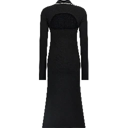 Bicolor Viscose Midi Dress