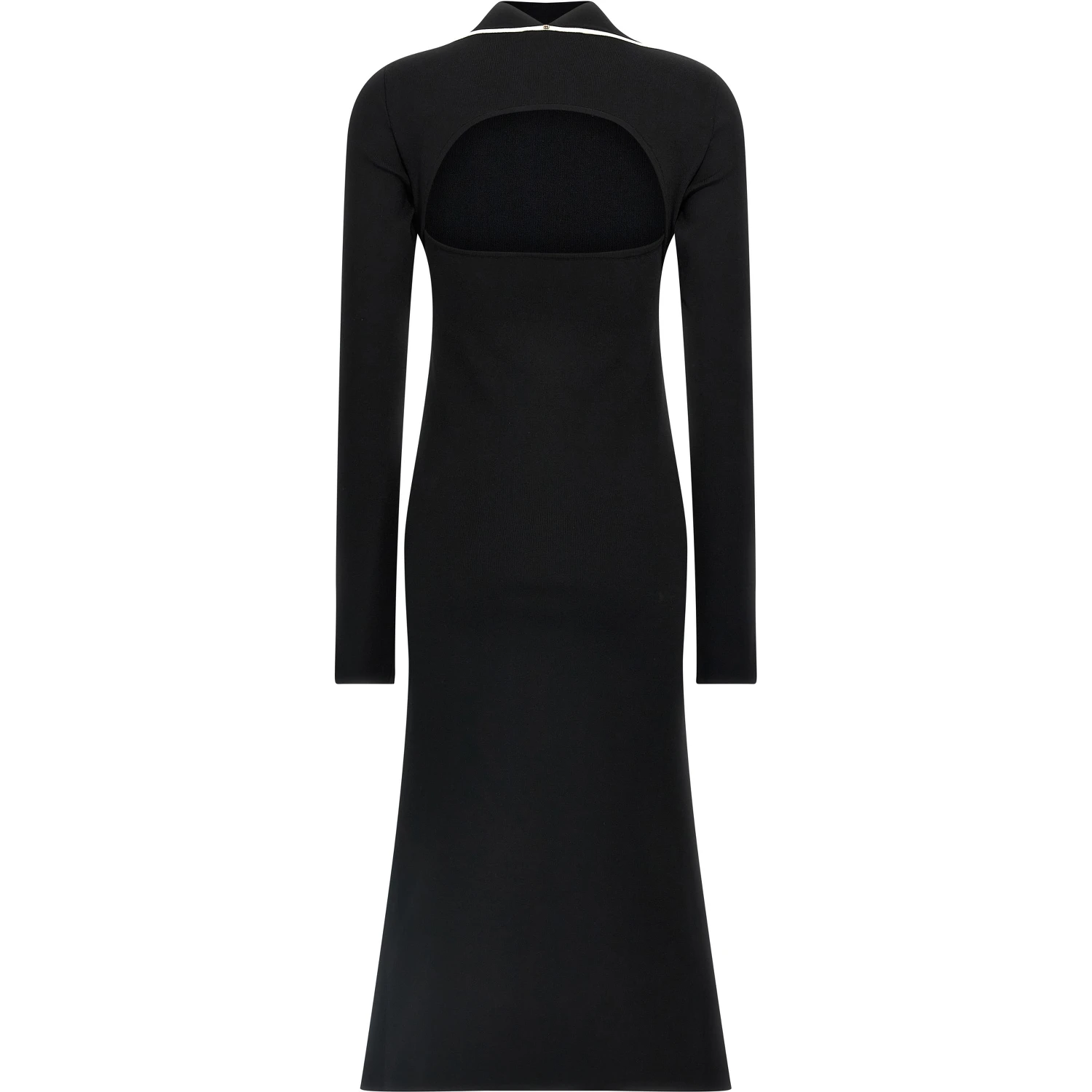 Bicolor Viscose Midi Dress