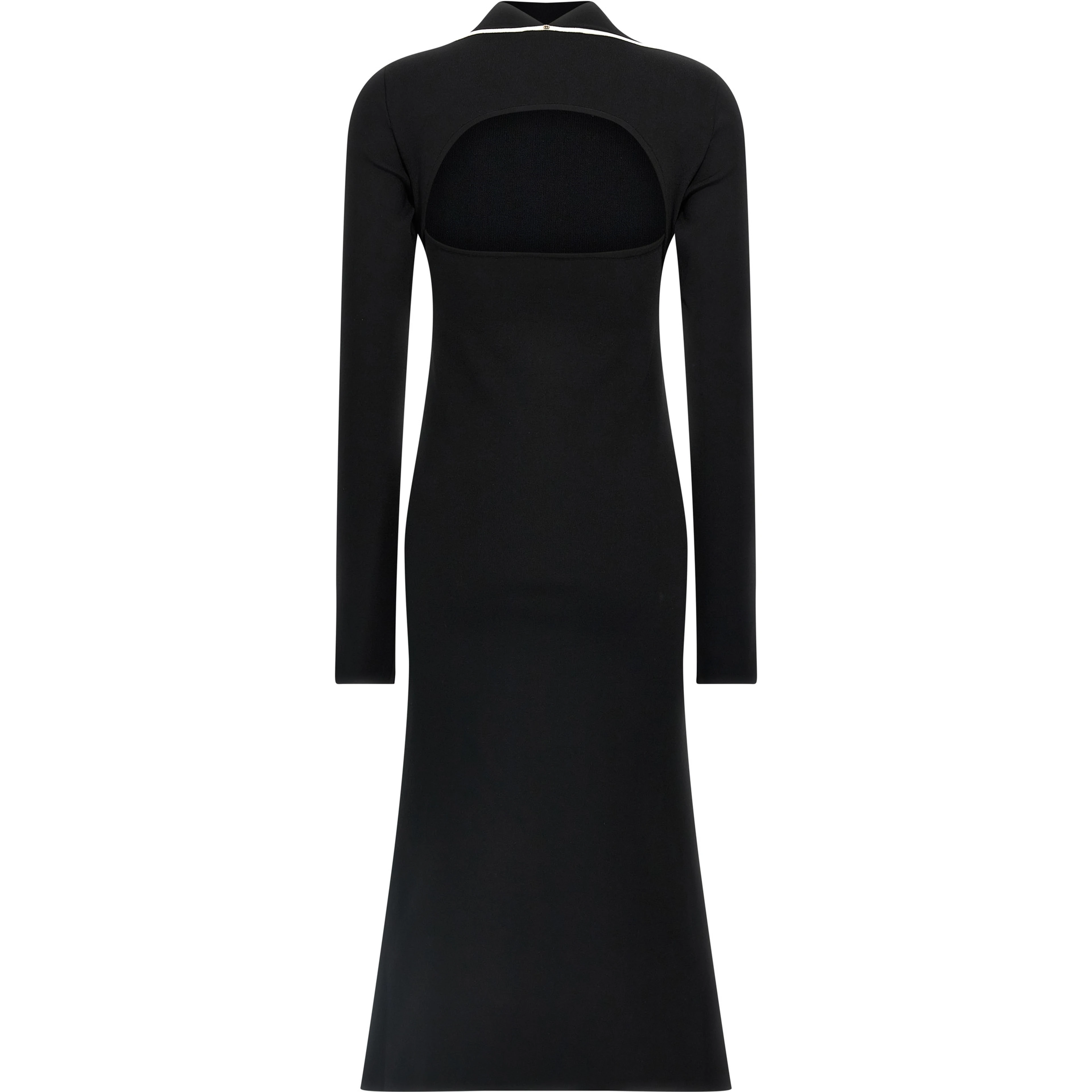 Bicolor Viscose Midi Dress