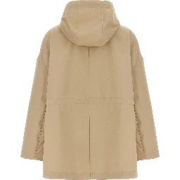 Beige Cotton Parka