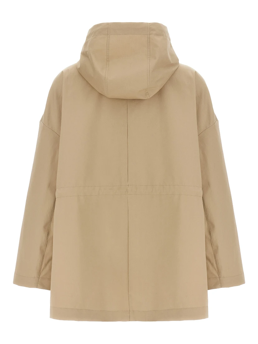 Beige Cotton Parka