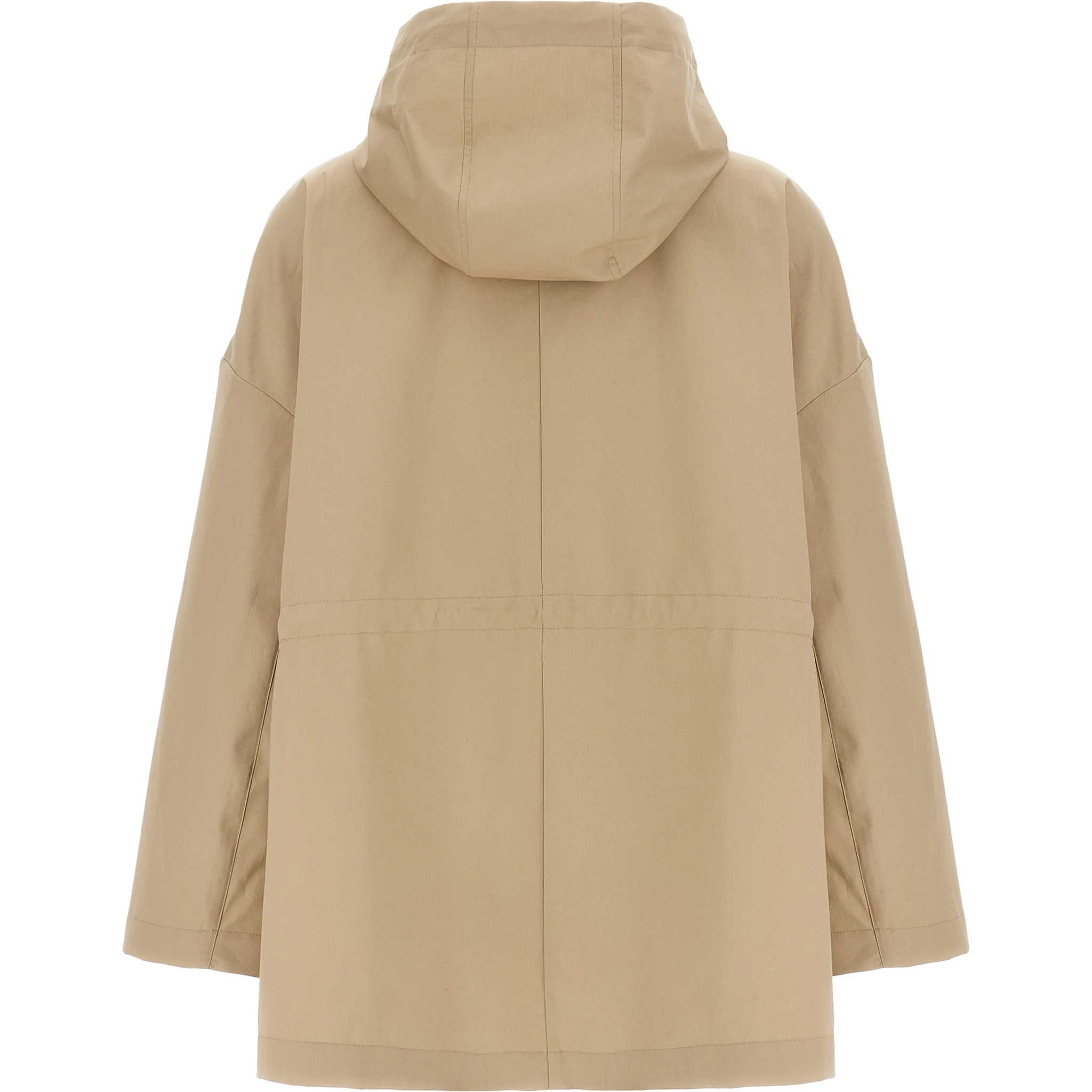 Beige Cotton Parka