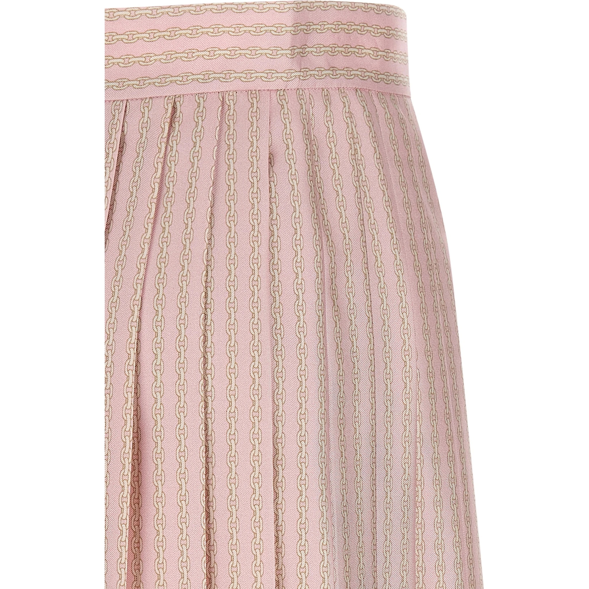 Multicolor Silk Long Skirt