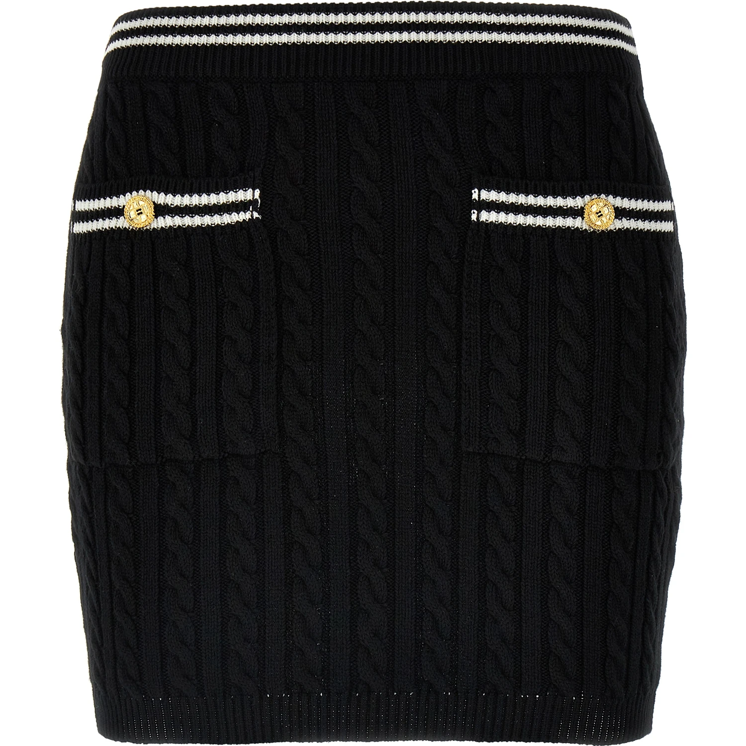 Bicolor Cotton Long Skirt
