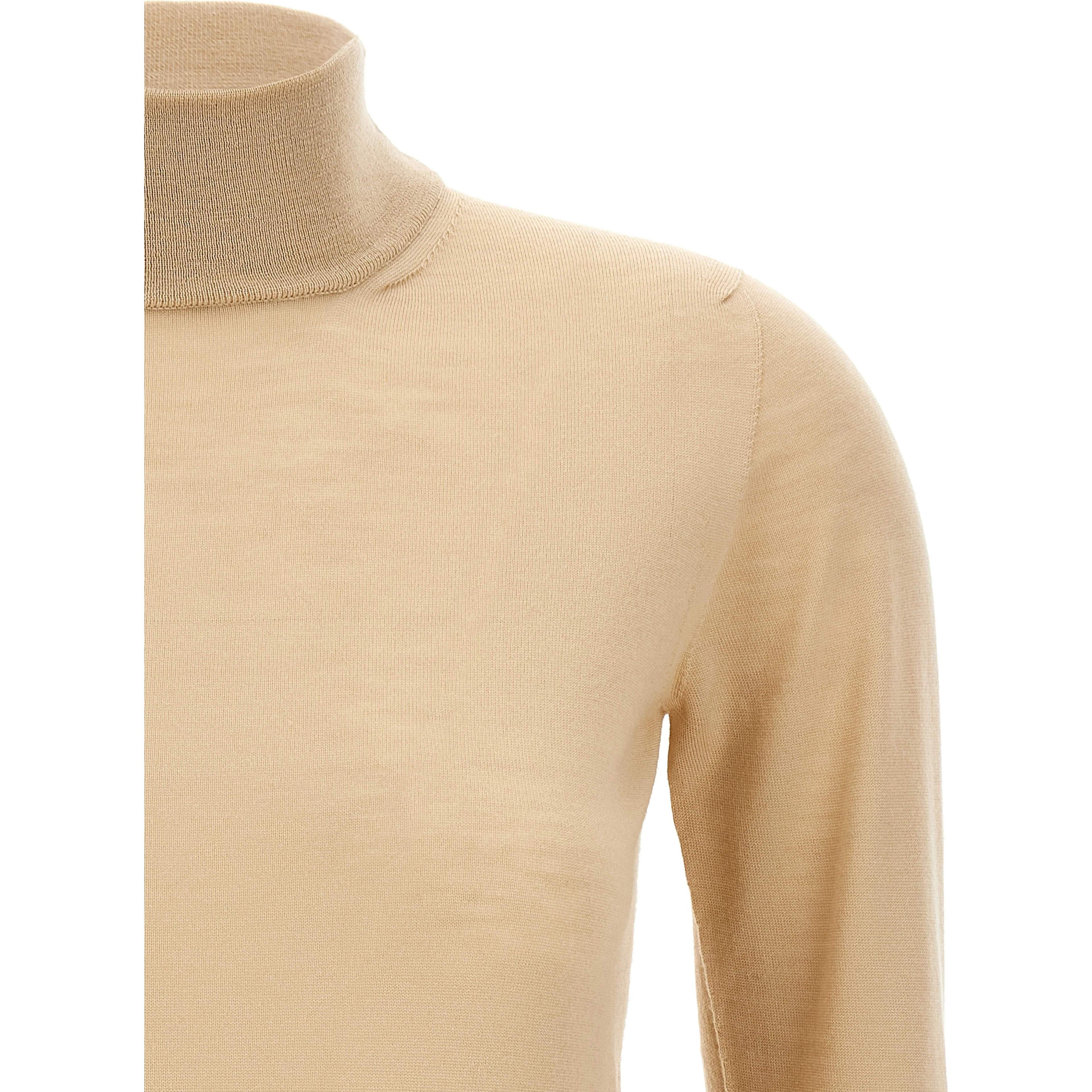 Beige Virgin Wool Cardigan