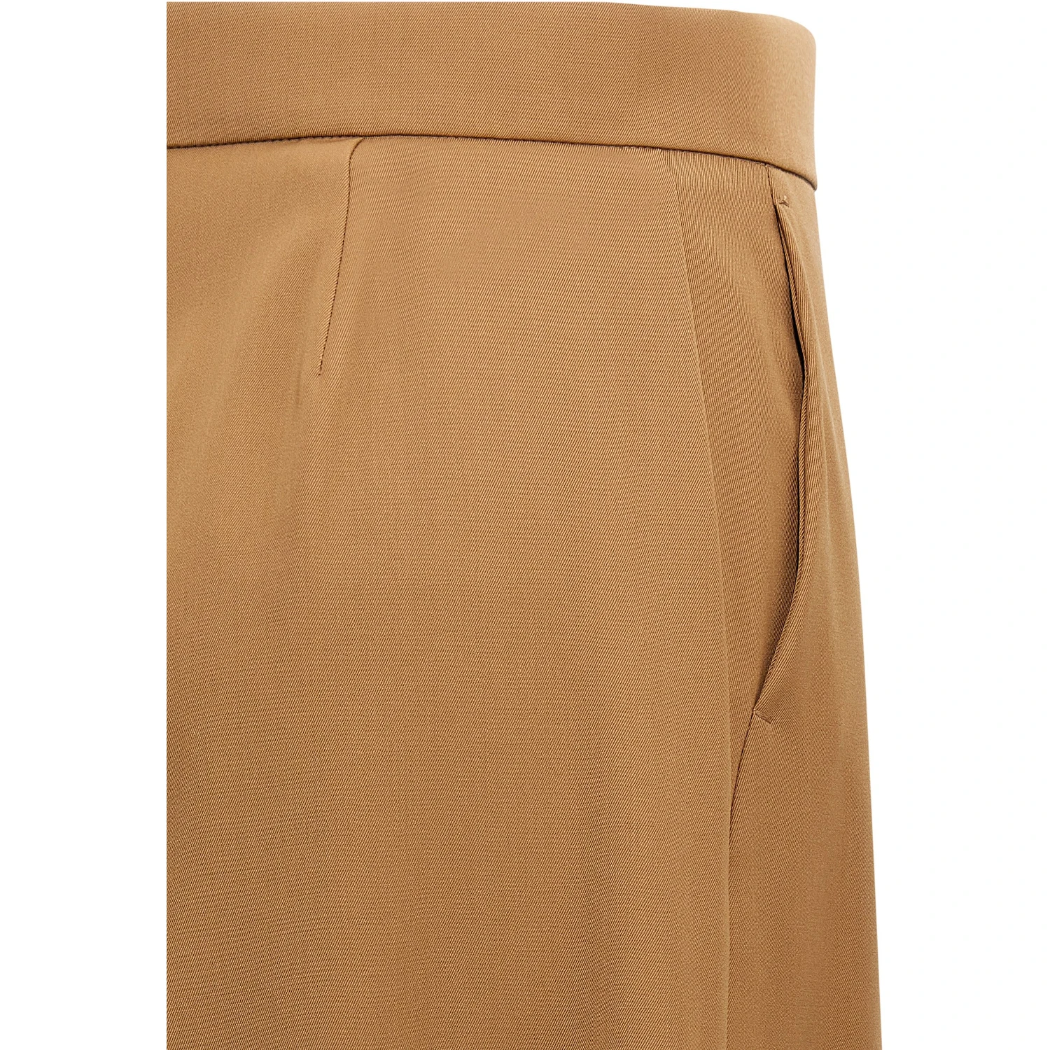 Brown Virgin Wool Casual Pants