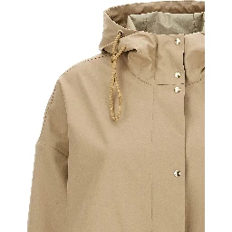 Beige Cotton Parka