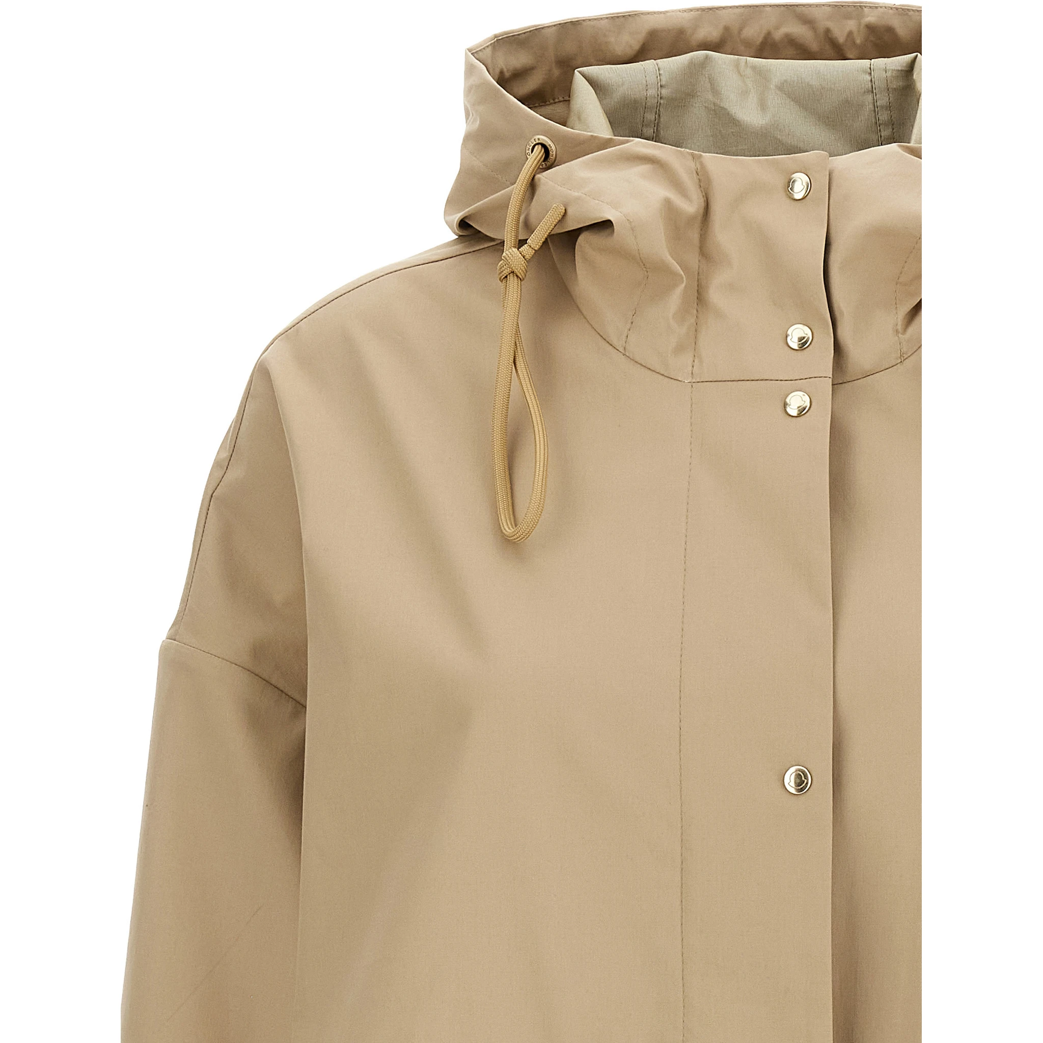 Beige Cotton Parka