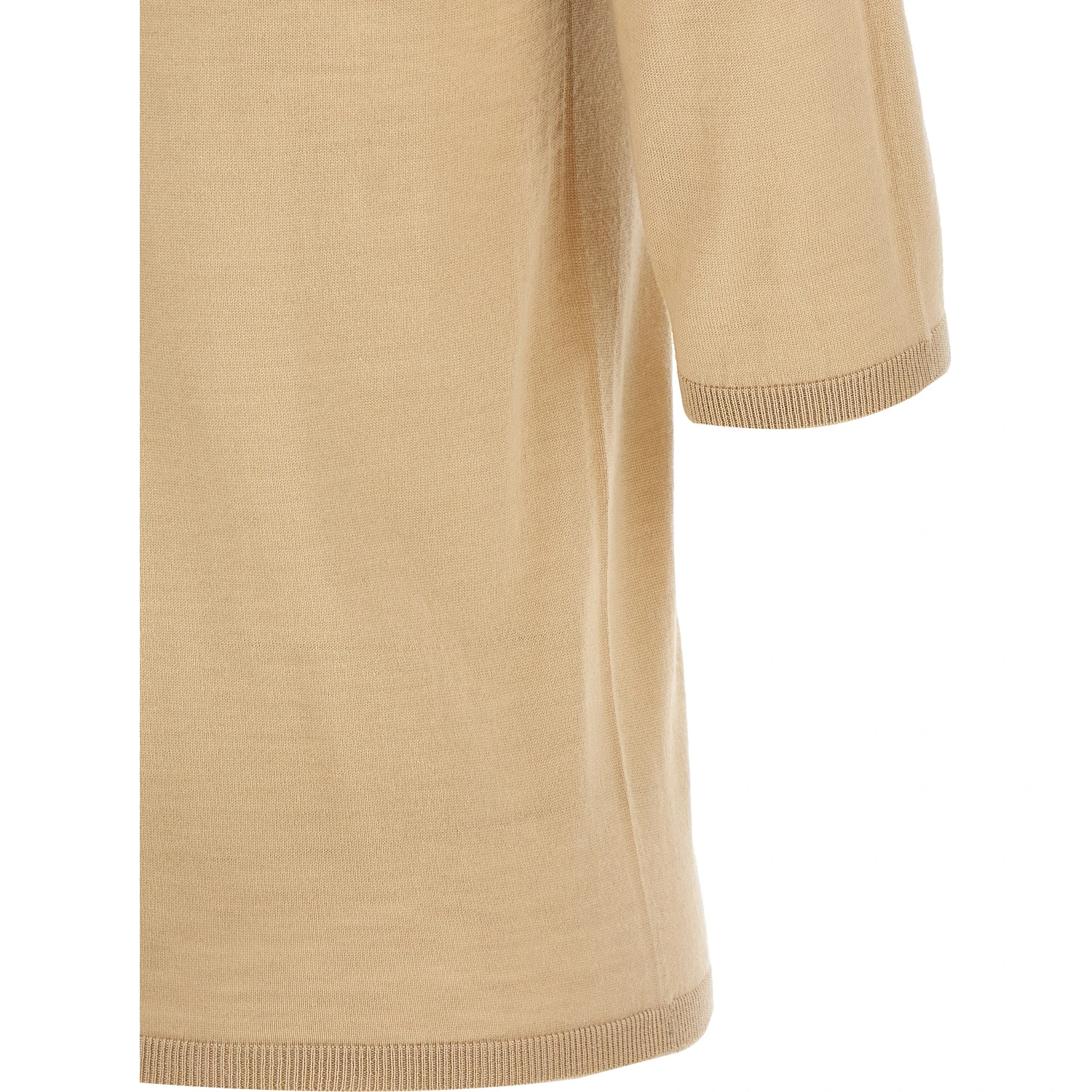 Beige Virgin Wool Cardigan