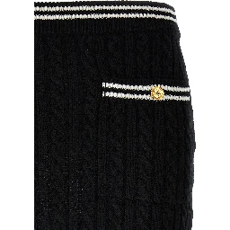 Bicolor Cotton Long Skirt