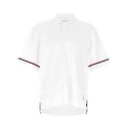 قميص بولو قطني أبيض