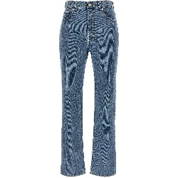 Blue Organic Cotton Straight-Leg Jeans