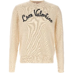 Beige Virgin Wool Cardigan
