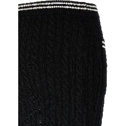 Bicolor Cotton Long Skirt