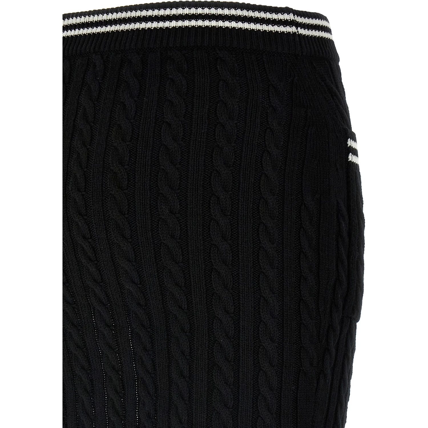 Bicolor Cotton Long Skirt