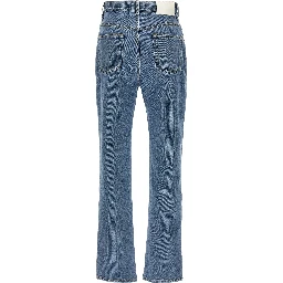 Blue Organic Cotton Straight-Leg Jeans