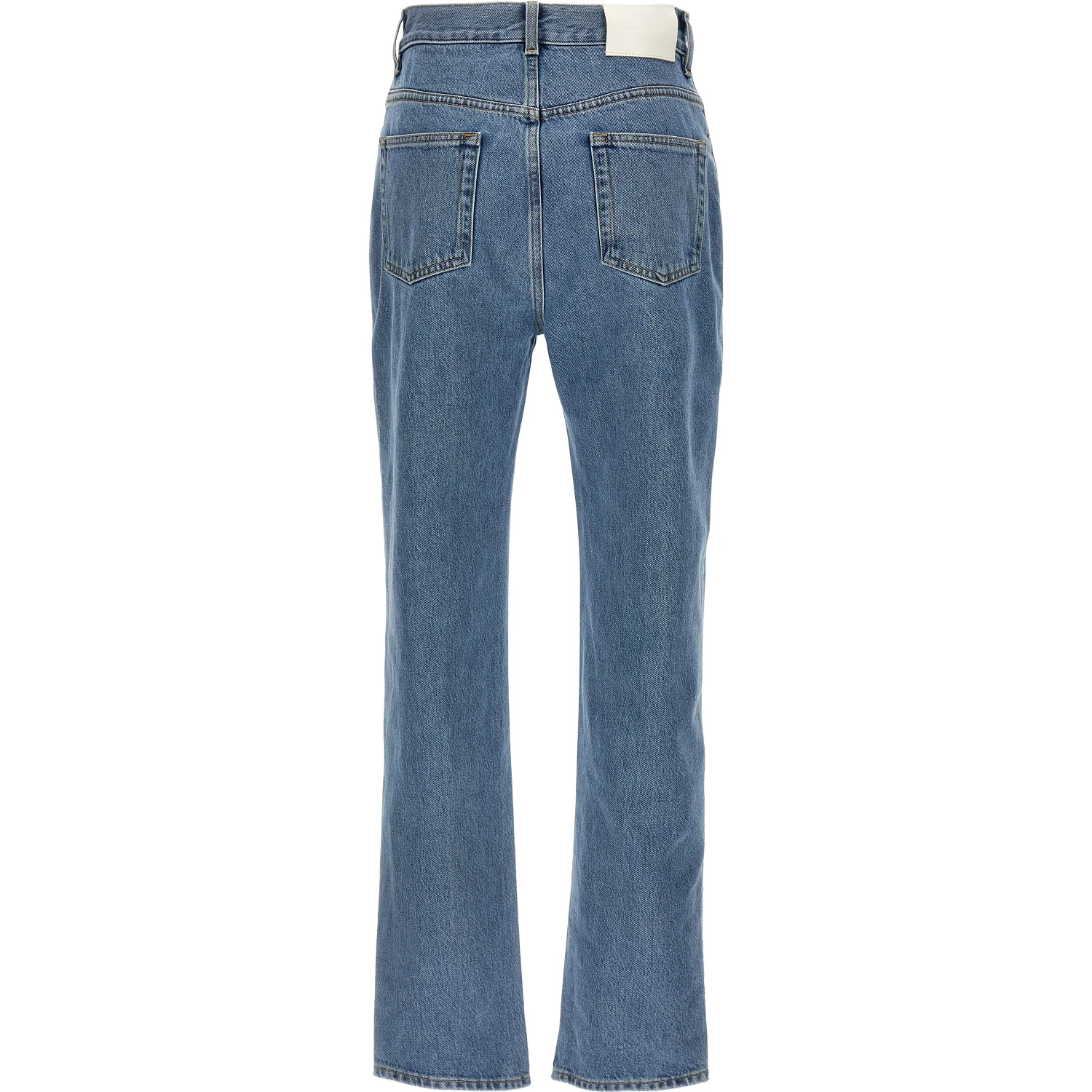 Blue Organic Cotton Straight-Leg Jeans