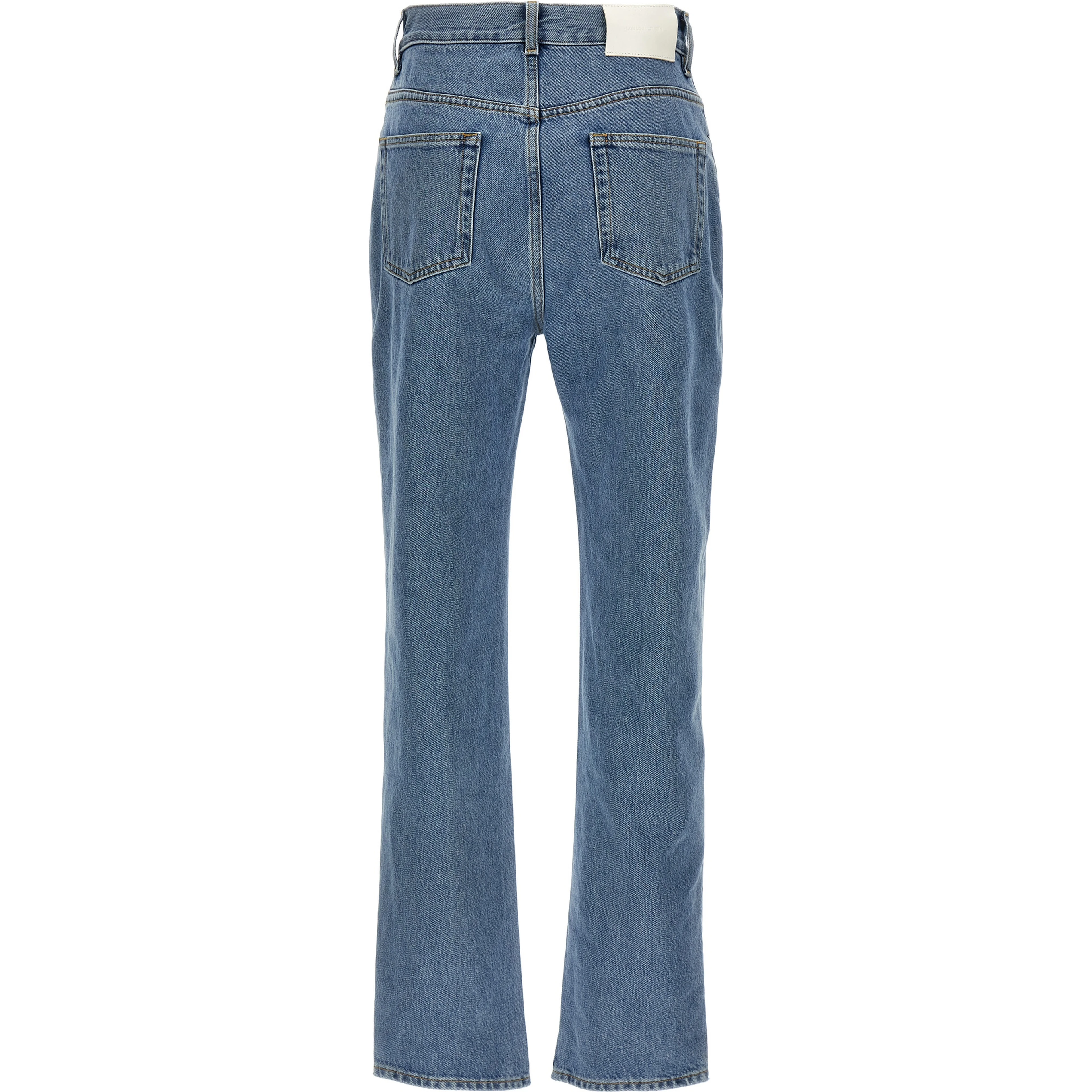 Blue Organic Cotton Straight-Leg Jeans