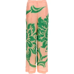 Multicolor Viscose Casual Pants