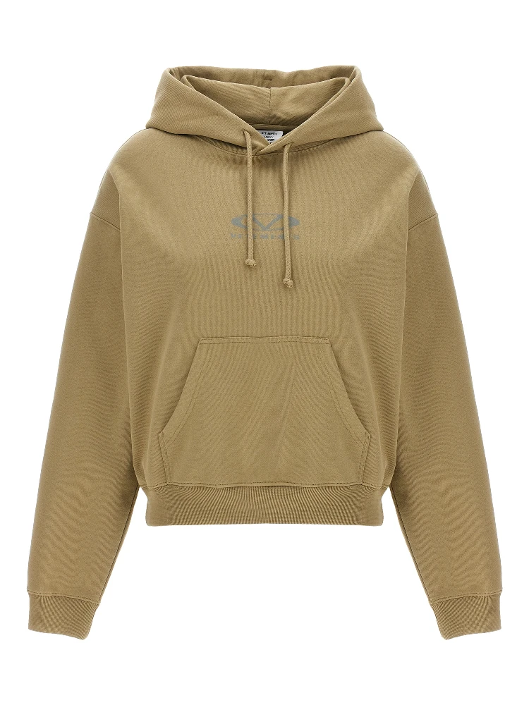 Beige Cotton Hoodie