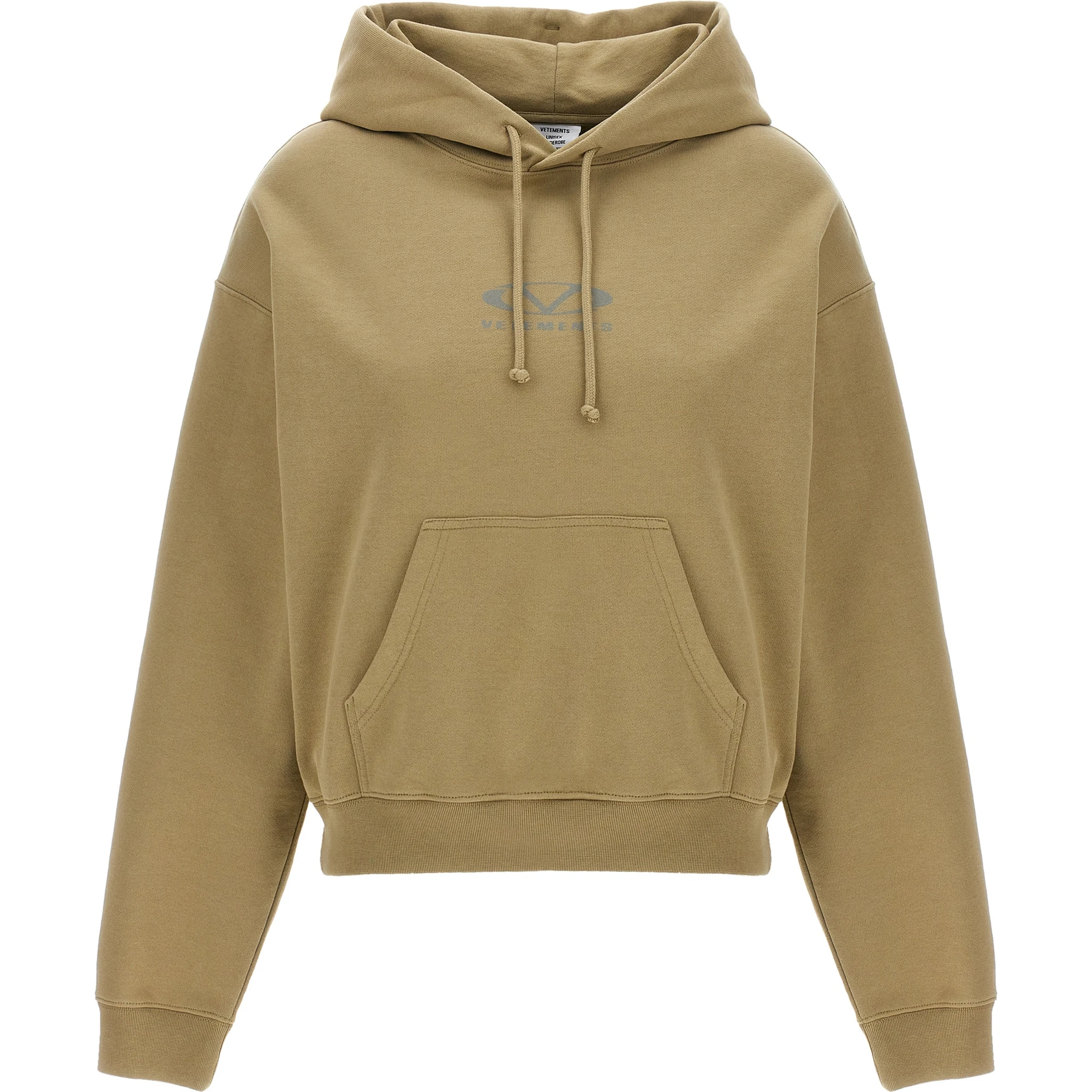 Beige Cotton Hoodie