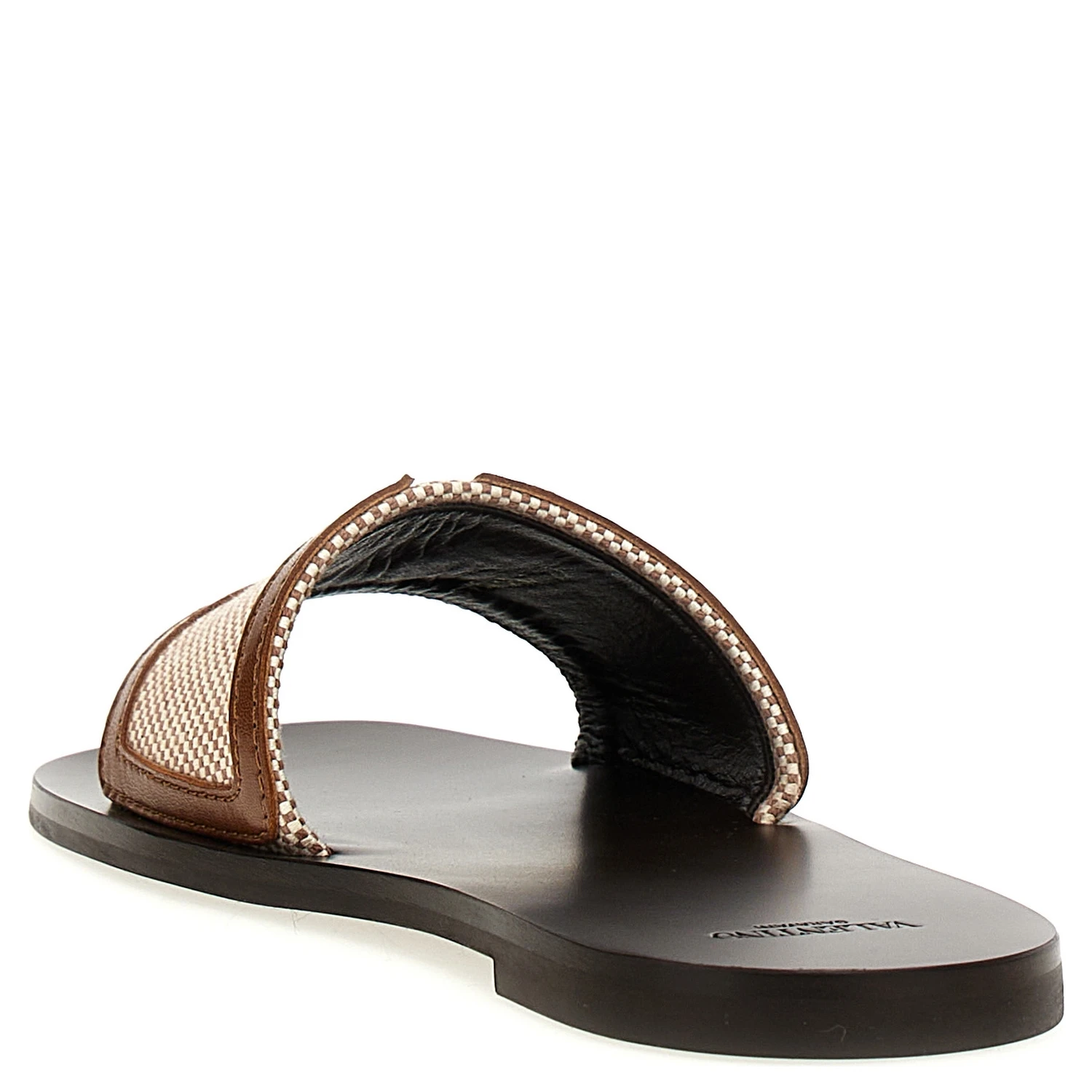 Brown Cotton Slides