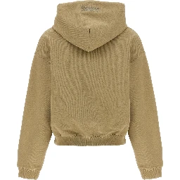 Beige Cotton Hoodie