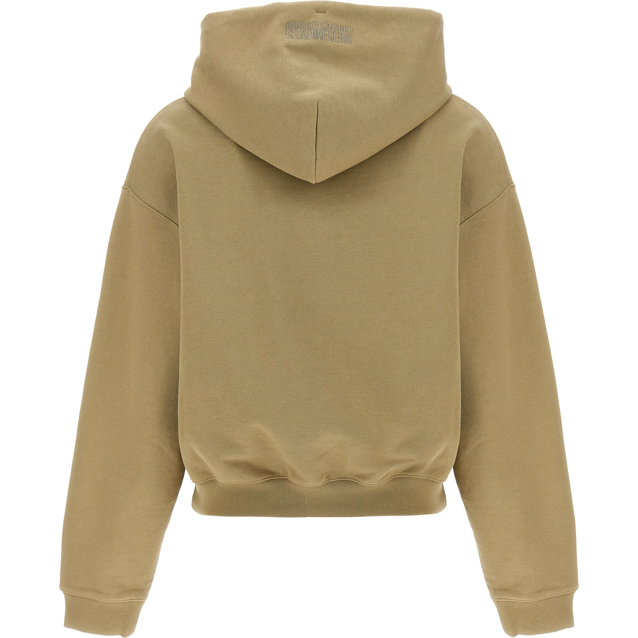 Beige Cotton Hoodie