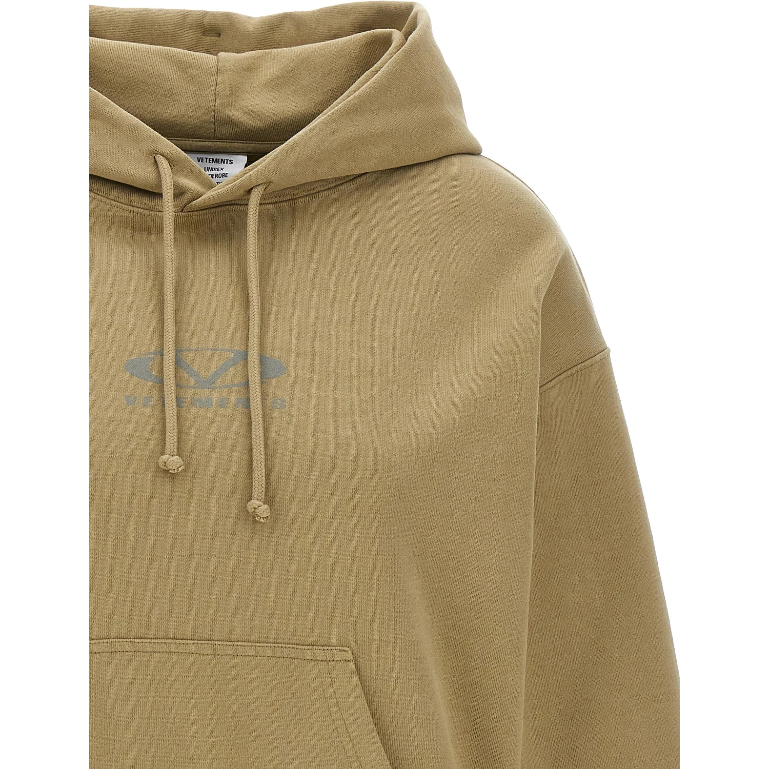 Beige Cotton Hoodie