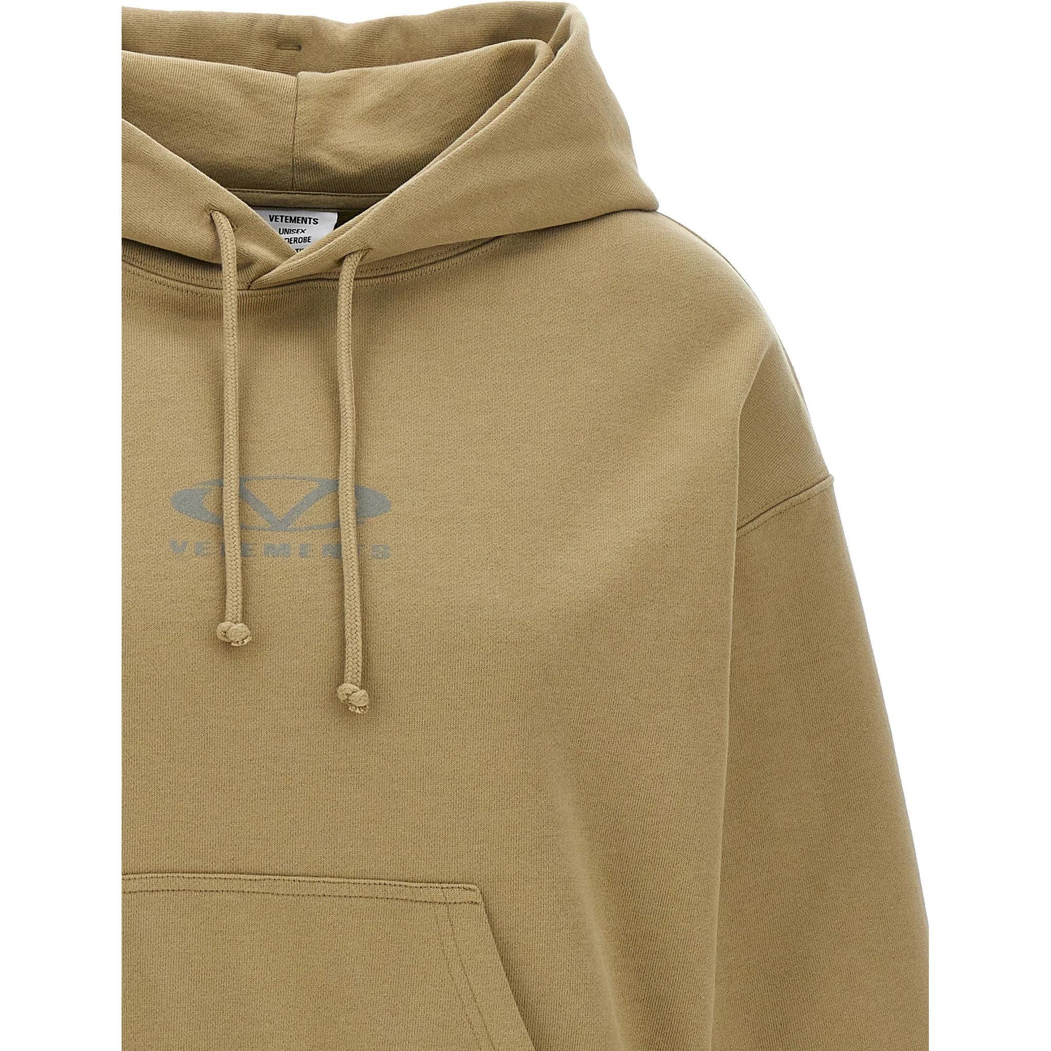Beige Cotton Hoodie