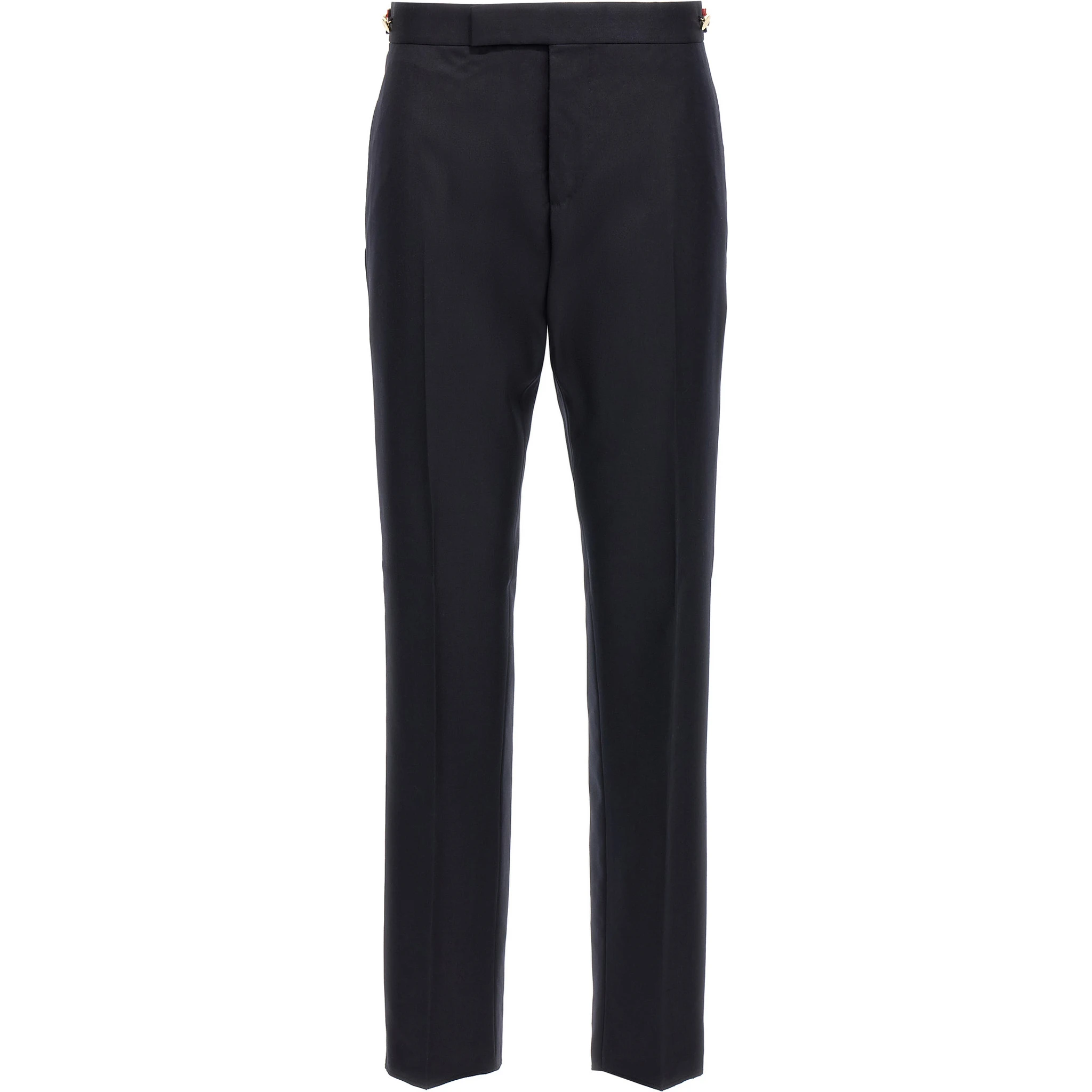 Blue Wool Casual Pants
